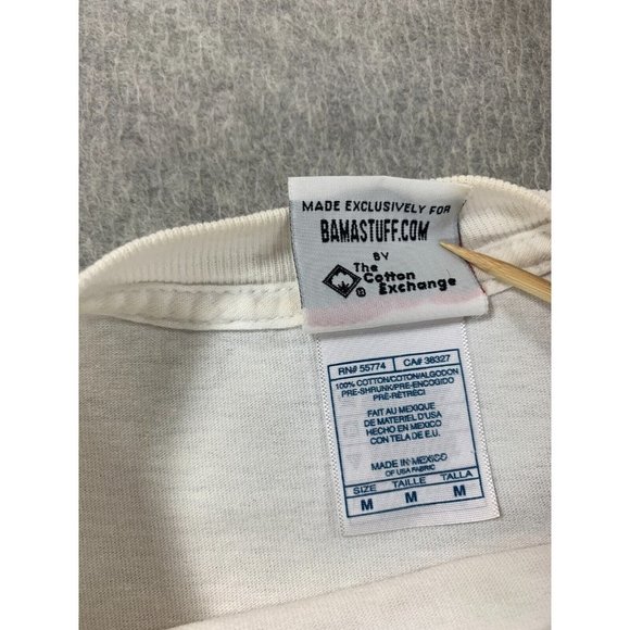 Alabama Crimson Tide BamaStuff Short Sleeve Tee Shirt (Men's Medium) White - Picture 4 of 11